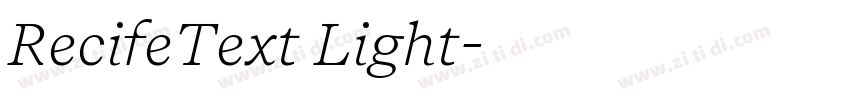 RecifeText Light字体转换